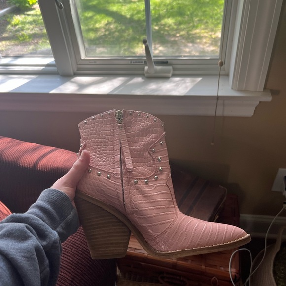 Sam Edelman Pink Ankle Boots - Picture 4 of 5